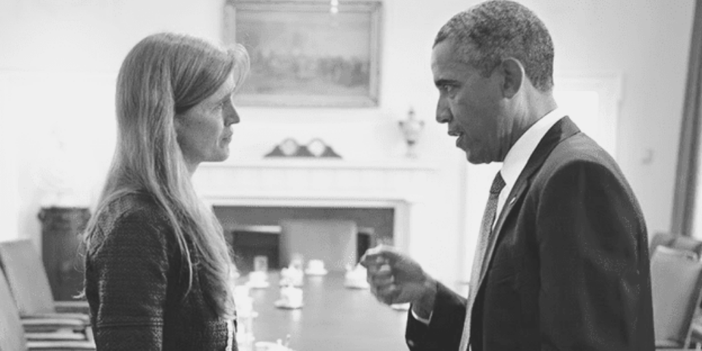 Samantha Power and Barrack Obama